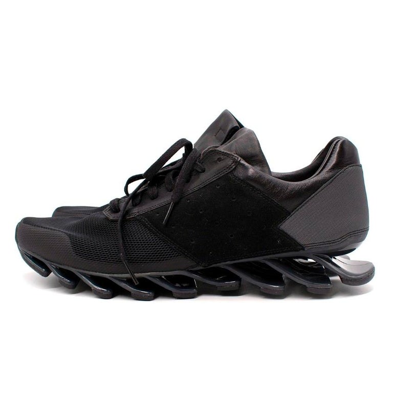 Rick Owens x Adidas Springblade Black Mesh and Leather Sneakers For Sale at  1stDibs