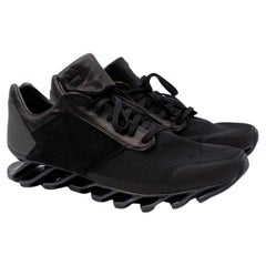 Rick Owens x Adidas Springblade Black Mesh & Leather Sneakers