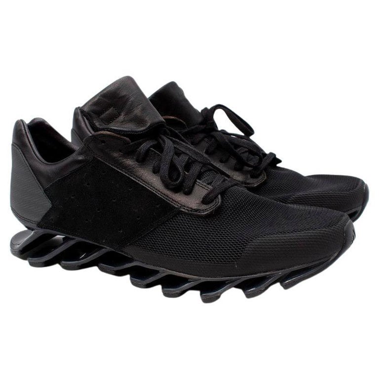 Rick Owens x Adidas Springblade Black Mesh and Leather Sneakers For Sale at  1stDibs