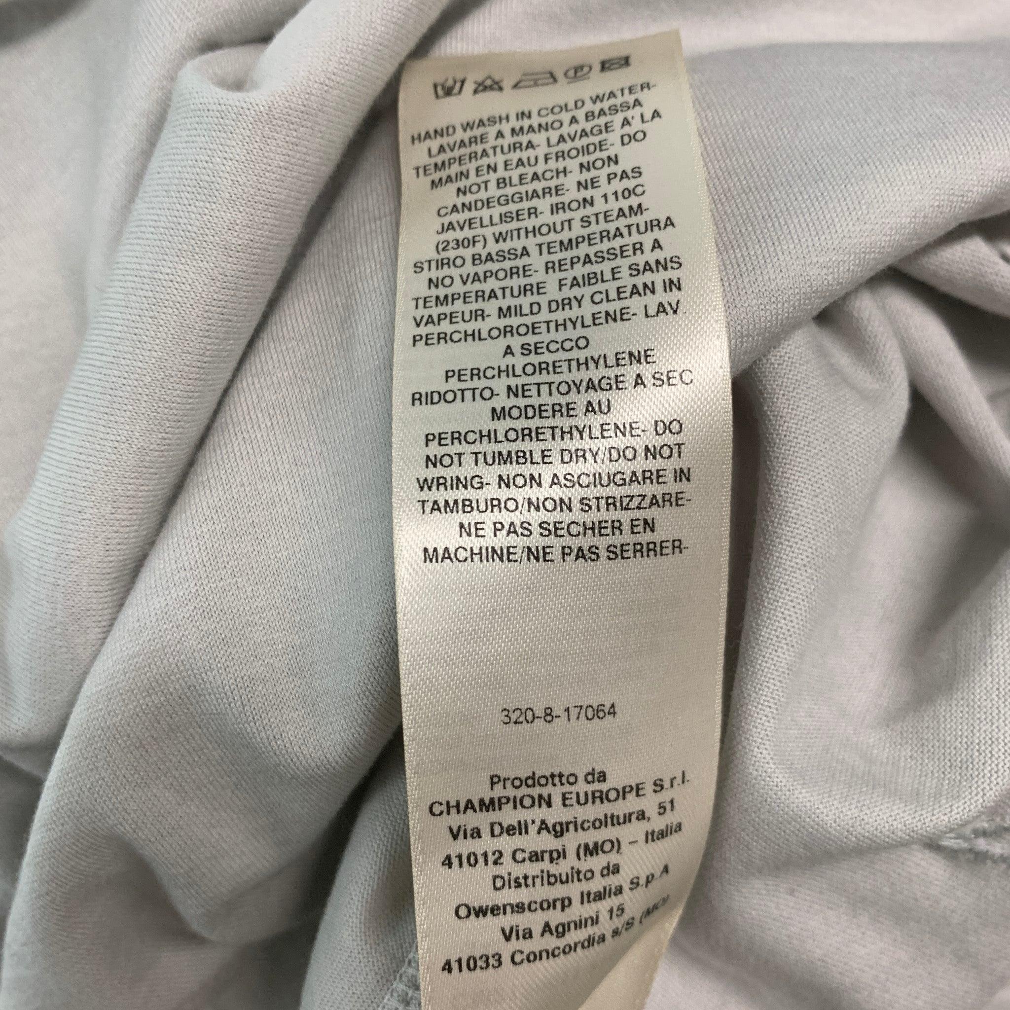 RICK OWENS x CHAMPION Size XXL Grey Embroidery Cotton Snaps Tank Top Bodysuit For Sale 3