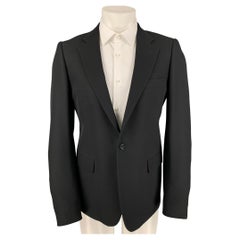 RICK OWENS X OLMAR and MIRTA Size L Black Wool / Silk Single Button Sport Coat