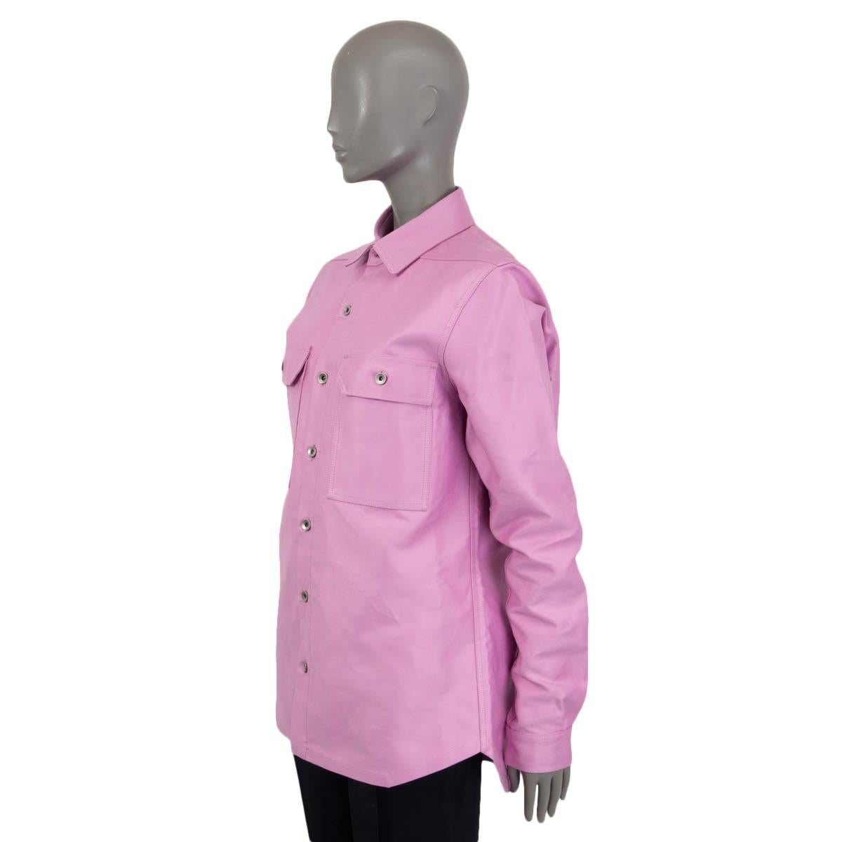 Purple RICK OWNES lilac cotton OVERSIZED OUTTERSHIRT Jacket S For Sale