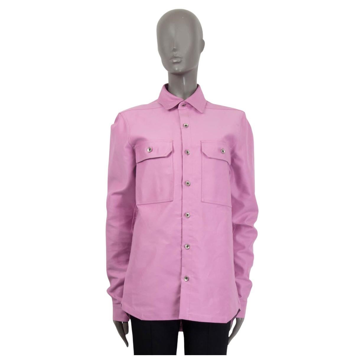 RICK OWNES lilac cotton OVERSIZED OUTTERSHIRT Jacket S For Sale