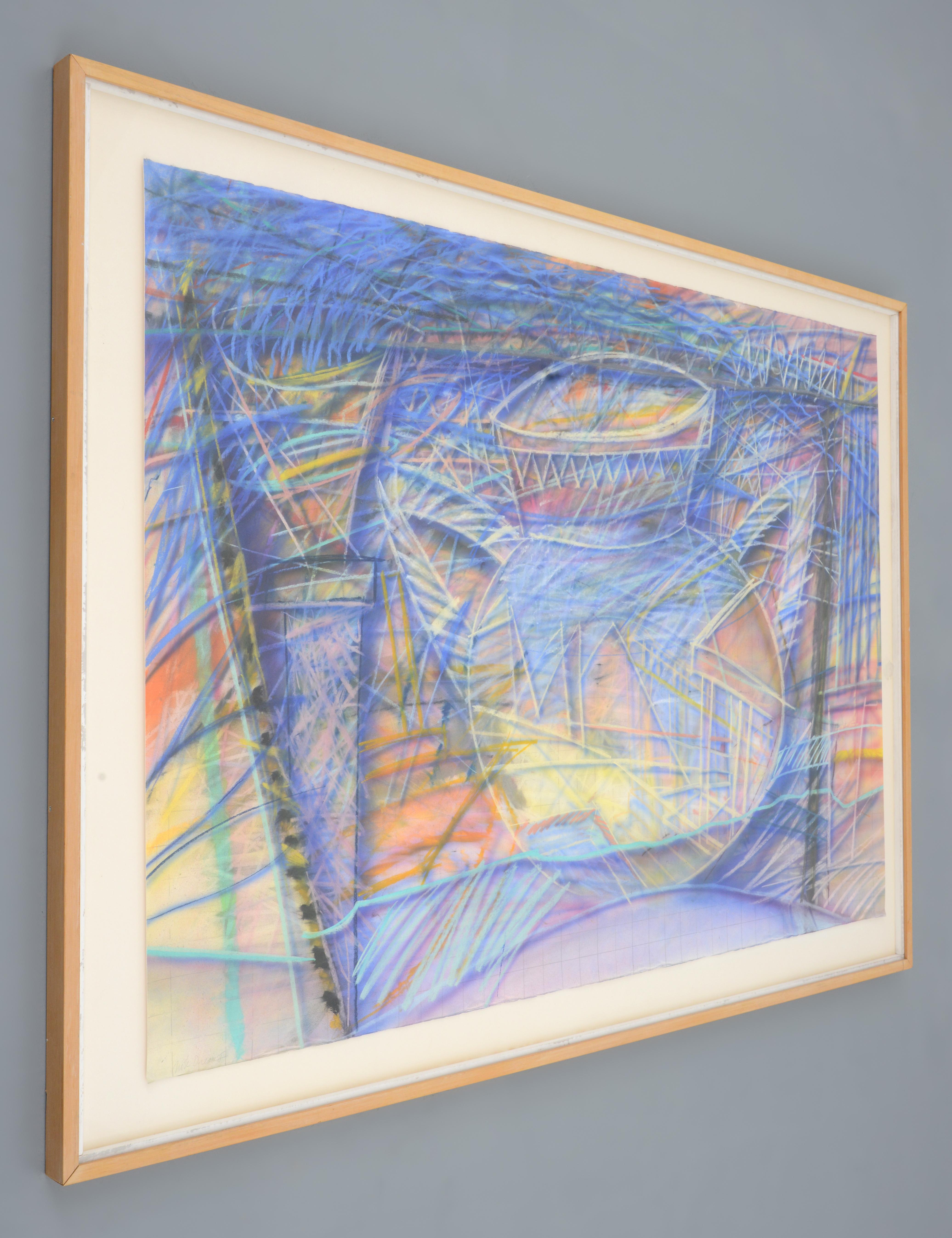 Large Rick Paul Abstract Mixed Media Painting, 60