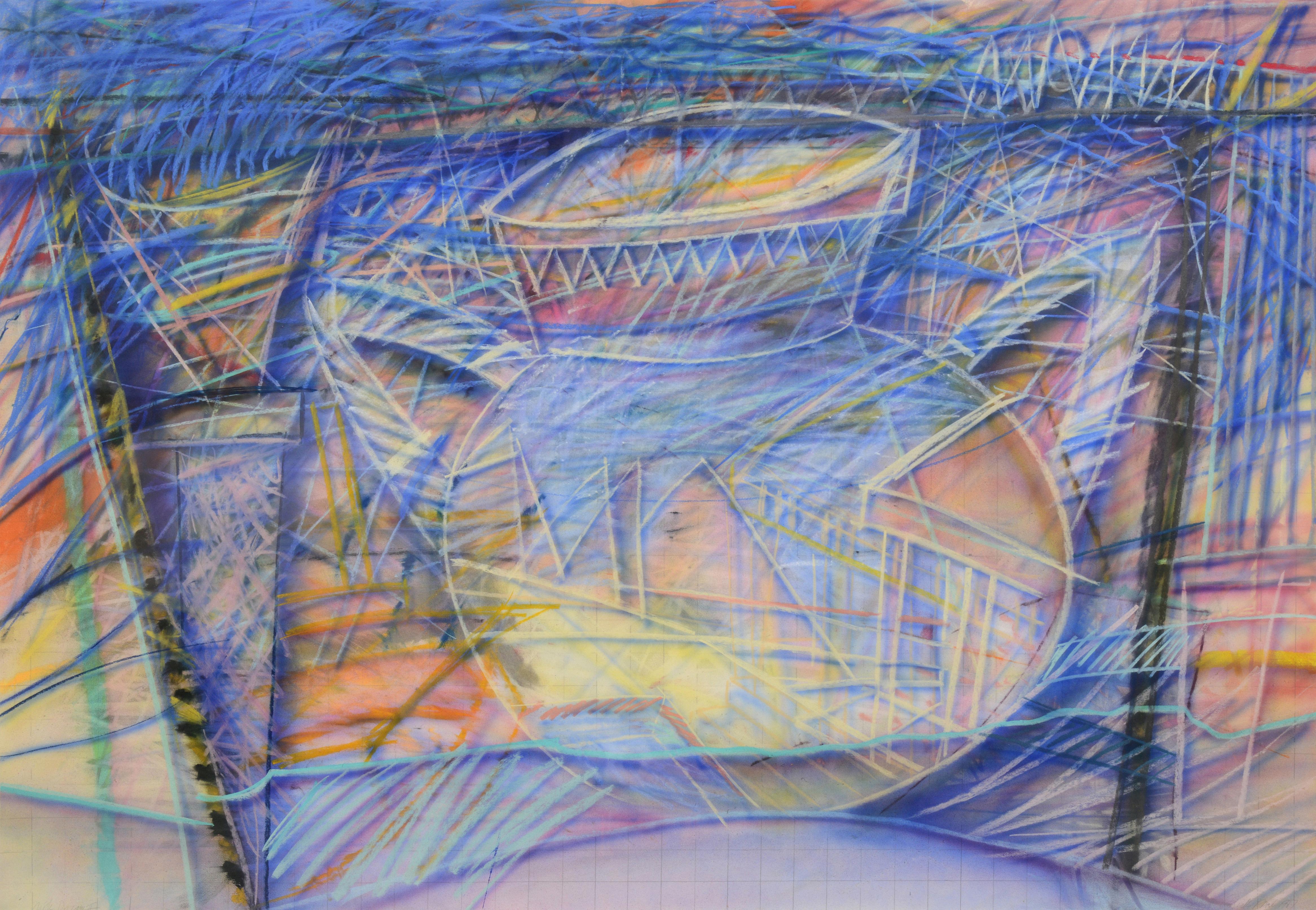 Artist/Designer; Manufacturer: Rick Paul (American, 20th Century)
Marking(s); notes: signed; 1987
Materials: acrylic and pastel on paper
Dimensions (H, W, D): 41.75"h, 60"w; 49"h, 67.5"w frame
Additional Information: Work is titled "Nite Dream II."