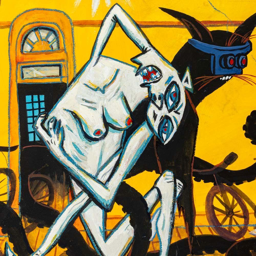 Sin título (Escena interior figurada) - Painting de Rick Prol