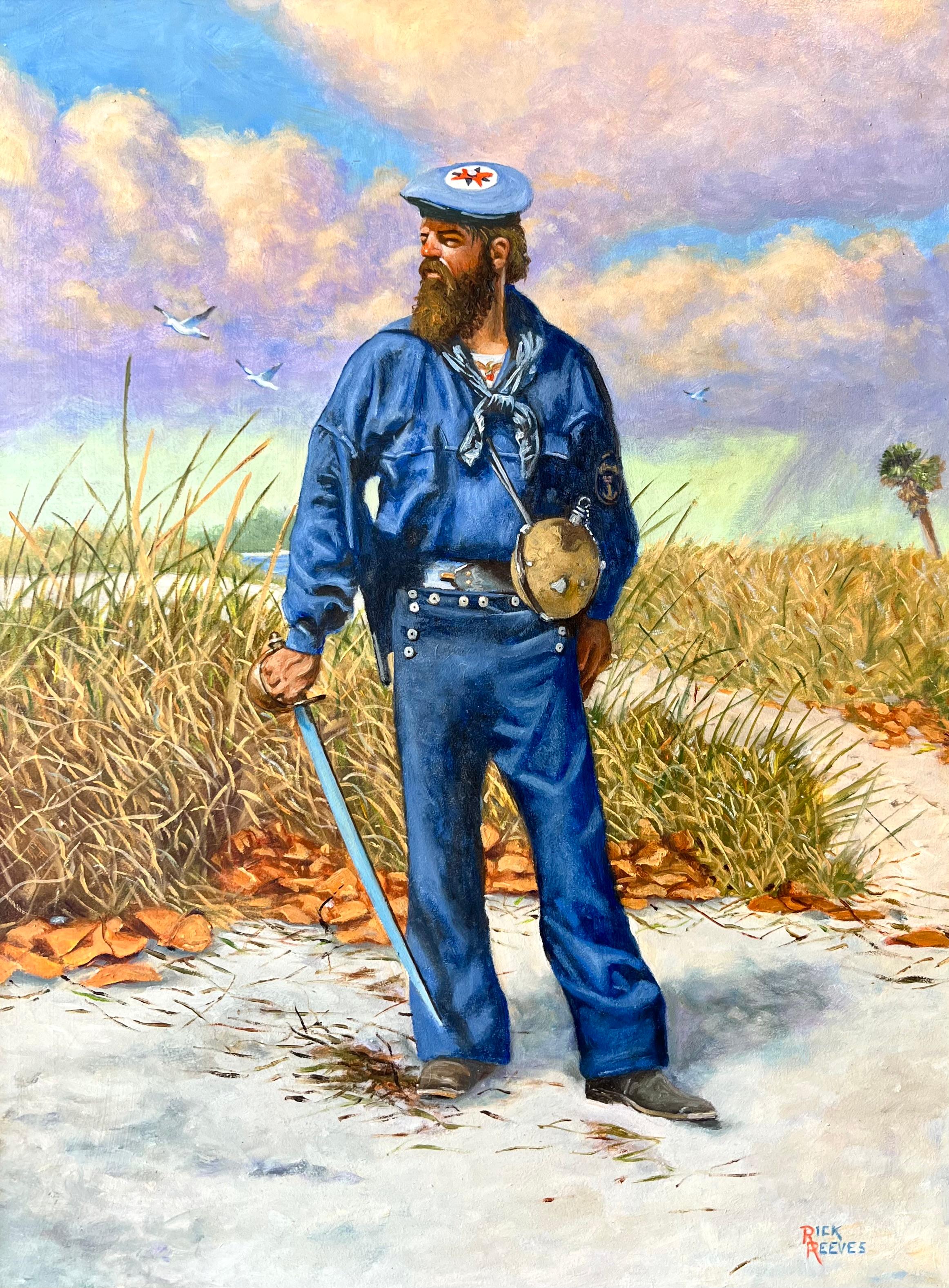 Porträt eines Unionsmatrosen aus dem Bürgerkrieg mit dem Titel "Soldat".