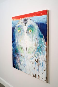 Beast Within Cosmic Space 3 - Contemporary Acrylic painting - owl