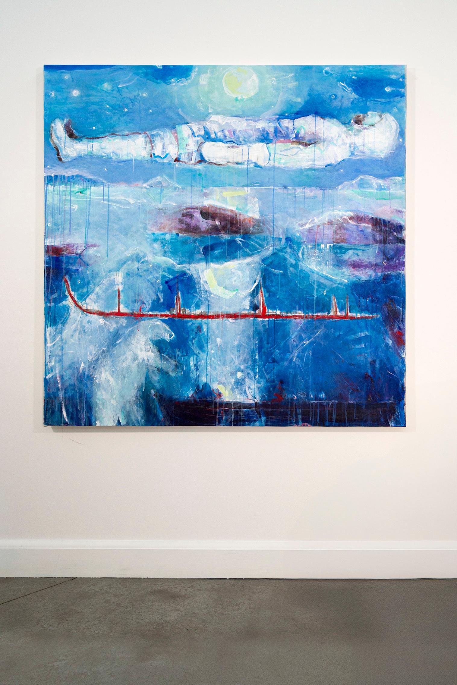 Franklin Expedition-7 - figurativo, astratto, indigeno, acrilico su tela - Painting Contemporaneo di Rick Rivet