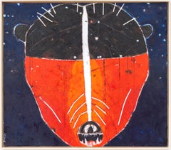 Grizzly in Ursa Major - orso, indigeno, figurativo, acrilico su tela
