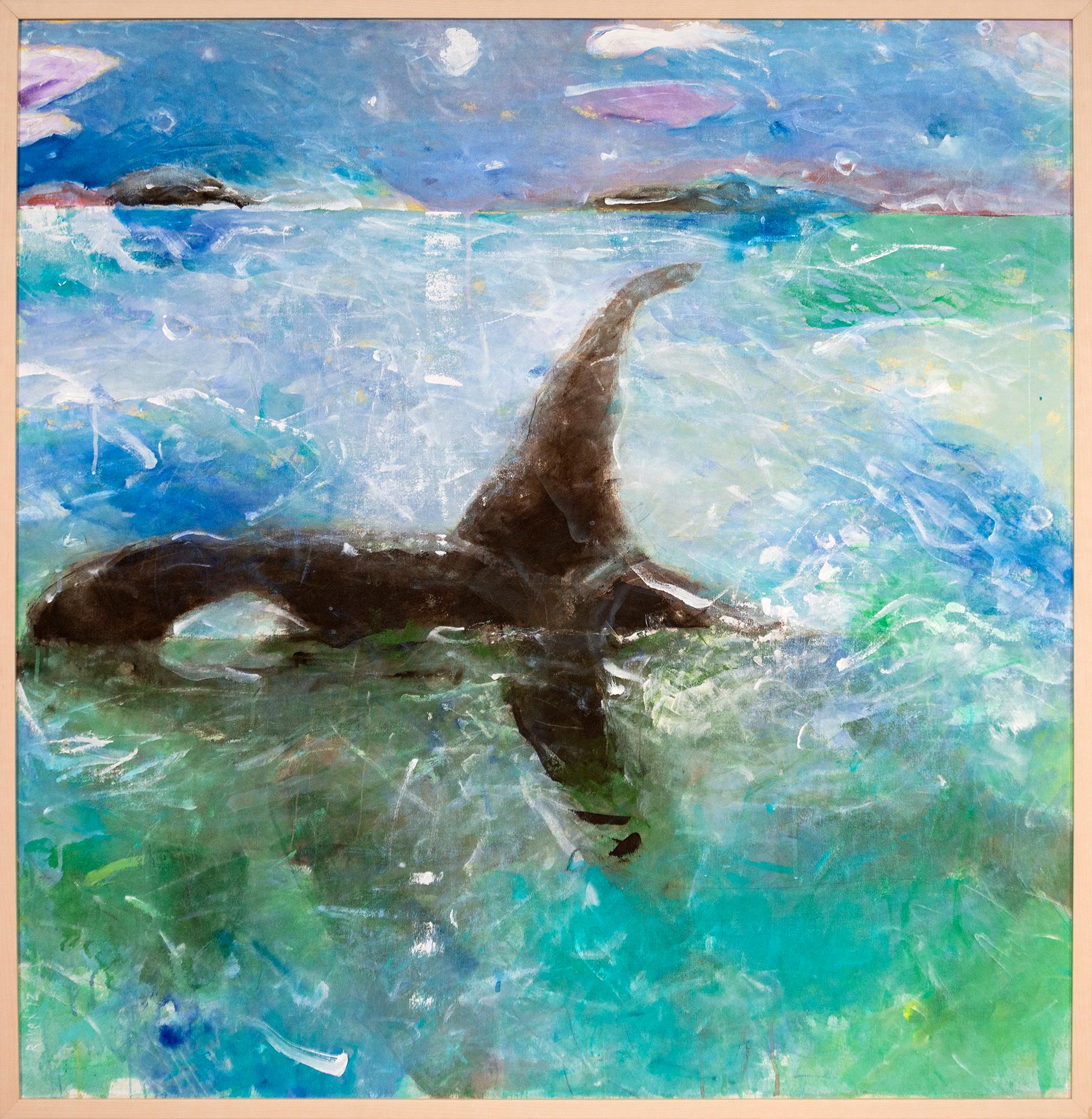 Inside Passage - figurativo, astratto, indigeno, acrilico su tela - Painting di Rick Rivet