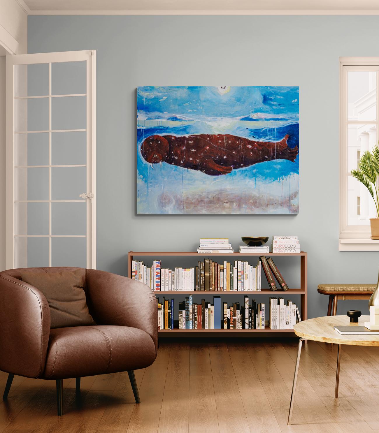 Ser del Norte - contemporáneo, figurativo, indígena, acrílico sobre lienzo en venta 10