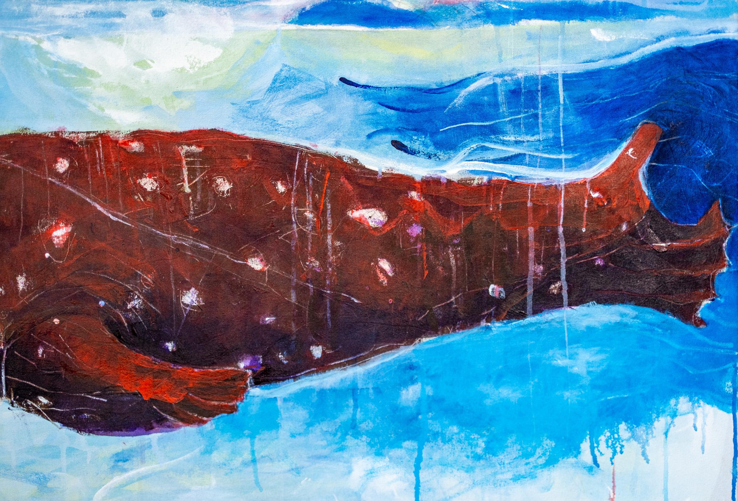 Ser del Norte - contemporáneo, figurativo, indígena, acrílico sobre lienzo en venta 2