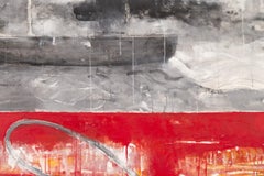 Northwest Passage n. 10 - rosso, nero, indigeno, astratto, acrilico su tela