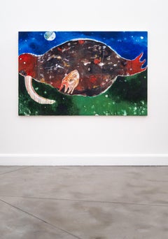 Suspension dans la matière, l'espace et le temps - peinture acrylique abstraite, 2010+.