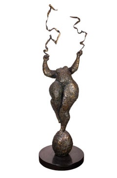 Ramona Rowley Large Bronze Sculpture Nude Dancing