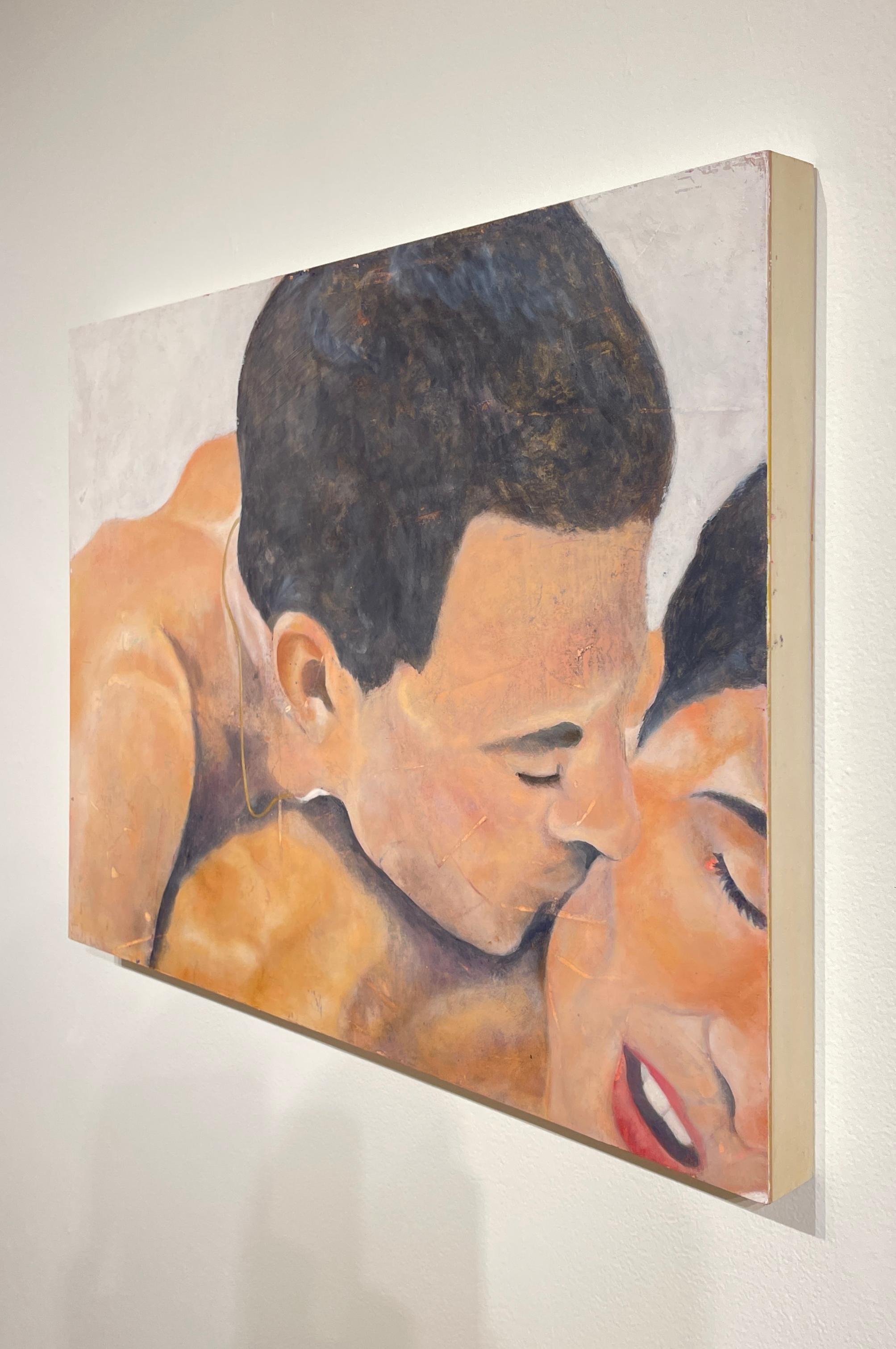 couple embracing art