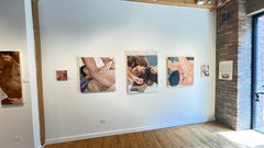 No One Is Sure – Nackte Figuren, intimes Porträt eines Paares, Original Ölgemälde