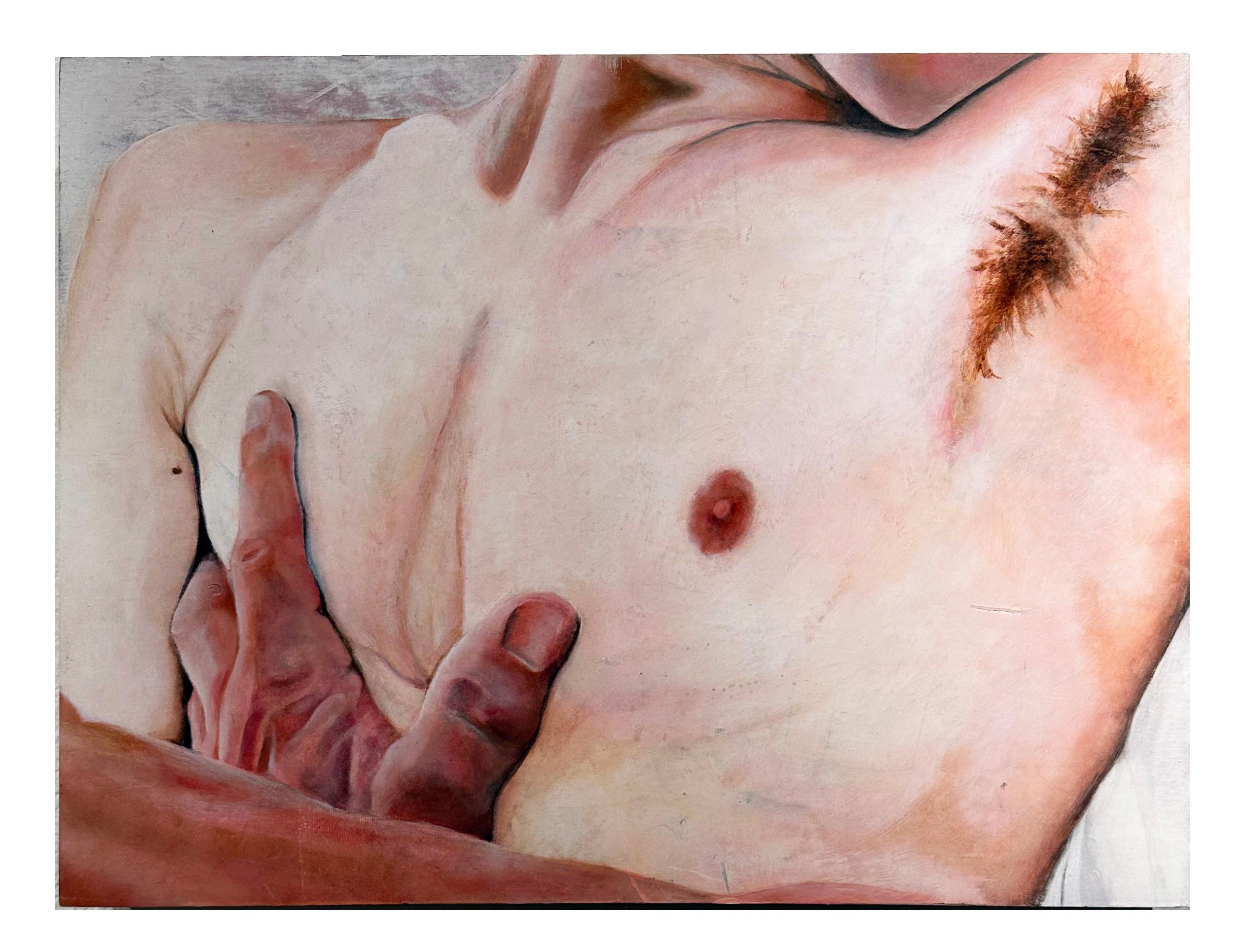 Figurative Painting di Rick Sindt - Le loro perdite e le loro speranze - Figure nude, ritratto intimo di una coppia