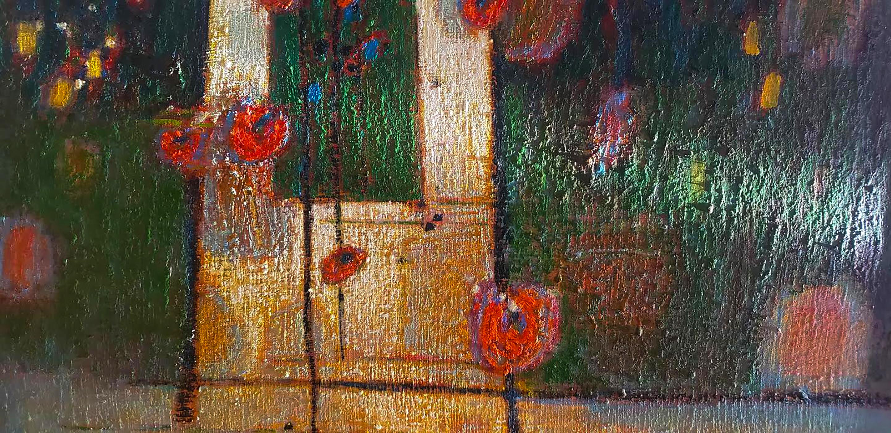Rick Stevens Oil Painting on Canvas Invoking the Unknown, Abstract Expressionist In Good Condition In Dallas, TX