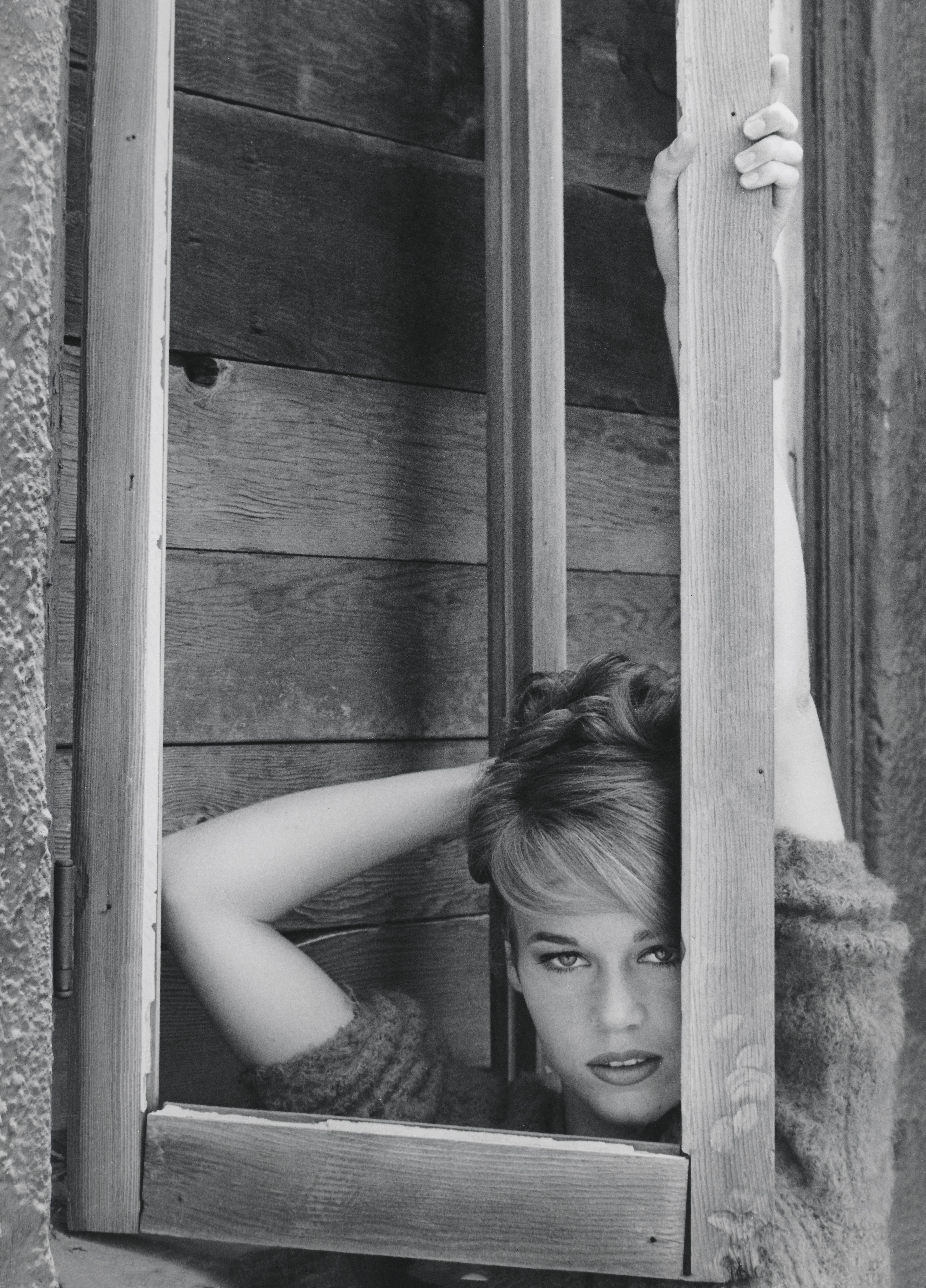 Rick Strauss Black and White Photograph - Jane Fonda: Young Model and Future Superstar Globe Photos Fine Art Print