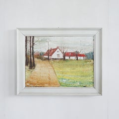 Rick Tubbax Flemish Landscape Oil on Linen 1950s