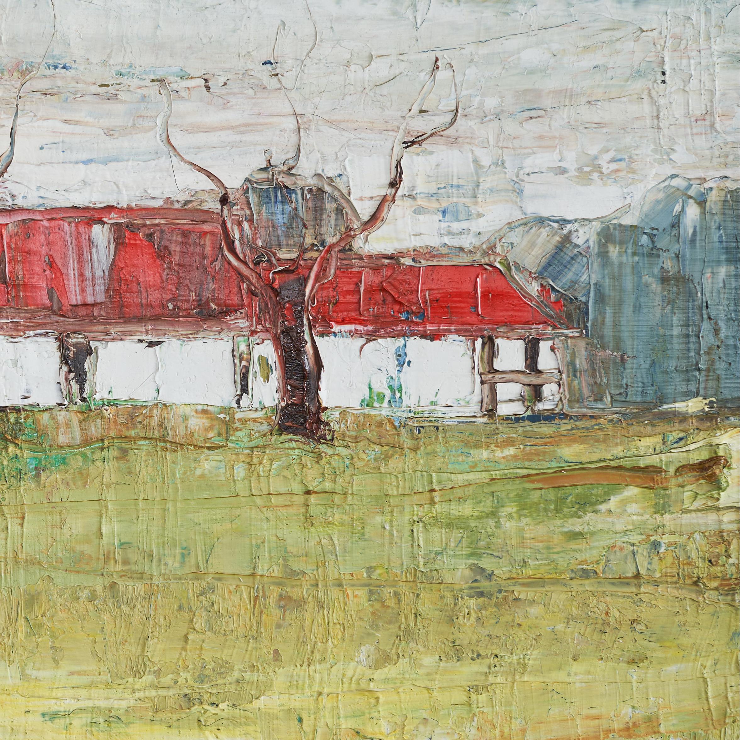 20th Century Rick Tubbax Flemish Landscape Oil on Linen 1950s For Sale