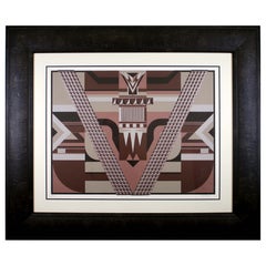 Rick Tunkel Postmodern Op Art Abstract Geometric 3D Serigraph 35/250 Framed 1981