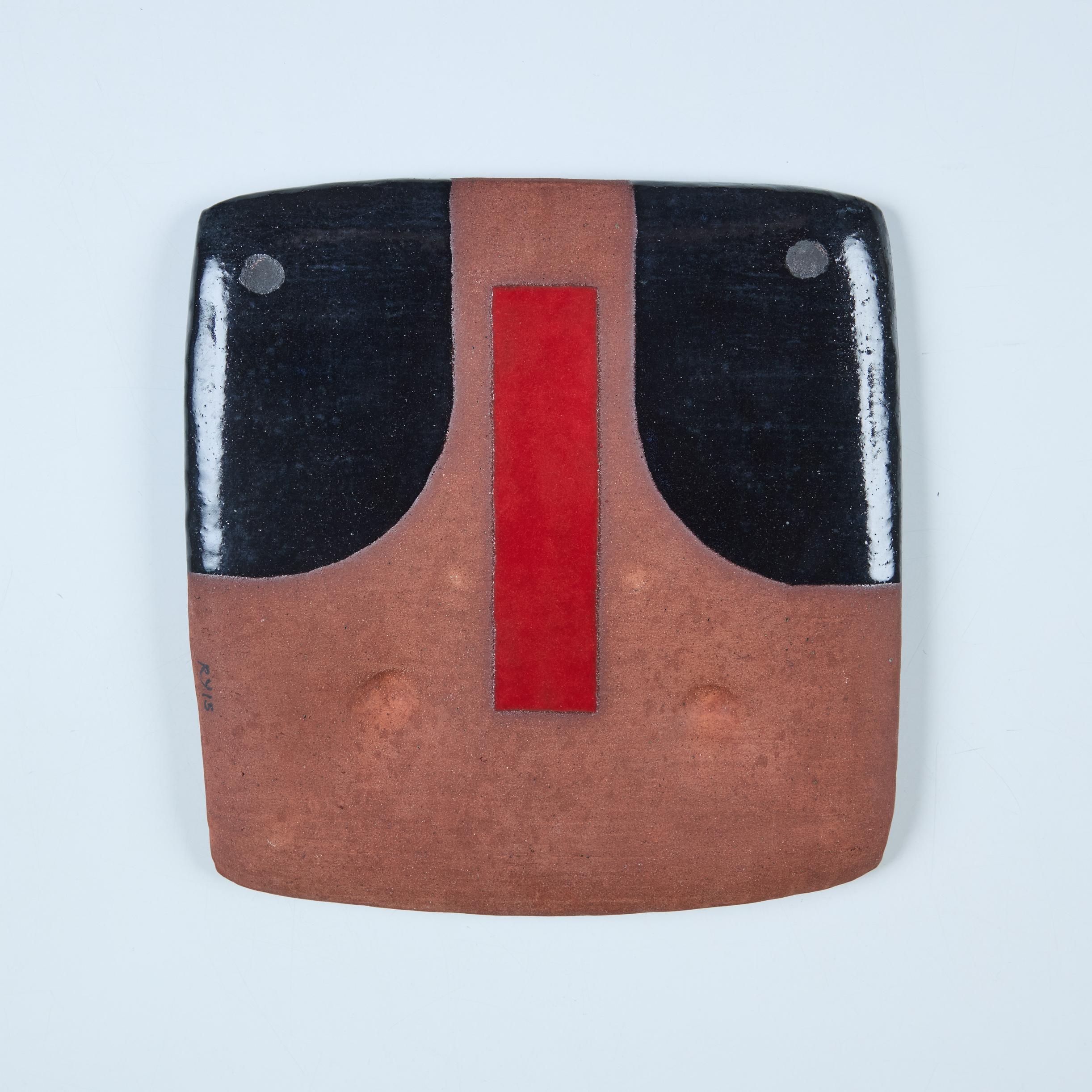 American Rick Yoshimoto Ceramic Glazed Square Plate For Sale