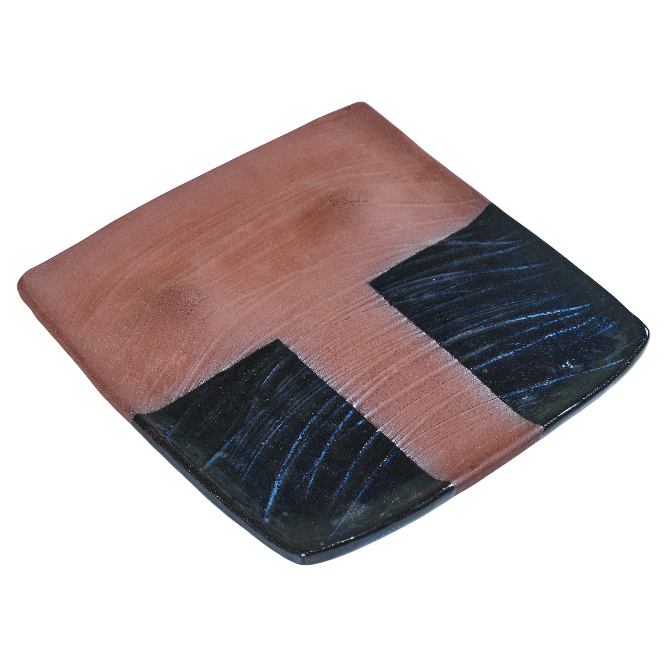 Rick Yoshimoto Ceramic Glazed Square Plate