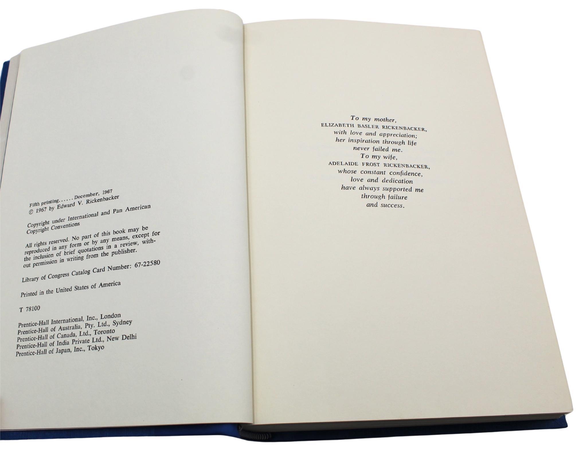 Rickenbacker : une autobiographie, signée par Eddie Rickenbacker, première édition, 1967 en vente 1