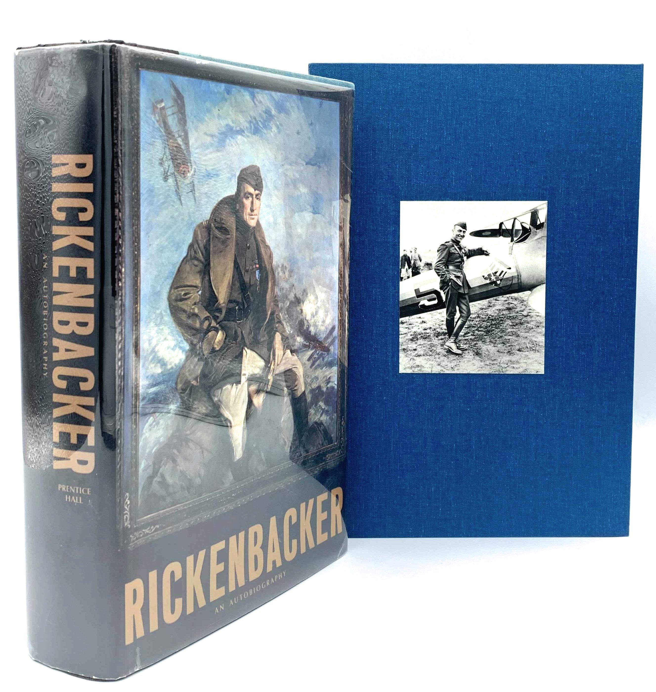 Rickenbacker, Edward. Rickenbacker: An Autobiography. New Jersey: Prentice-Hall Inc., 1967. Signed and inscribed by Rickenbacker. Original dust jacket and custom archival slipcase.

This printing of Rickenbacker: An Autobiography is signed by the