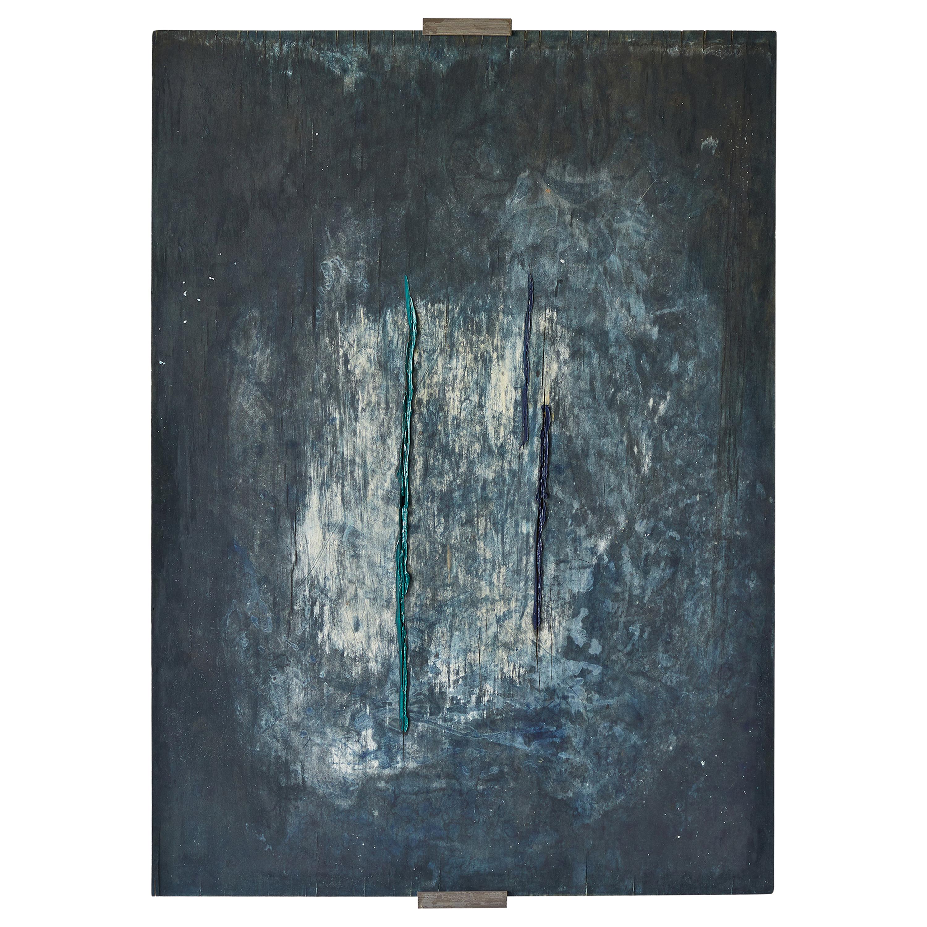 Ricker Handmade Original Abstract Artwork Made with Indigo Dye