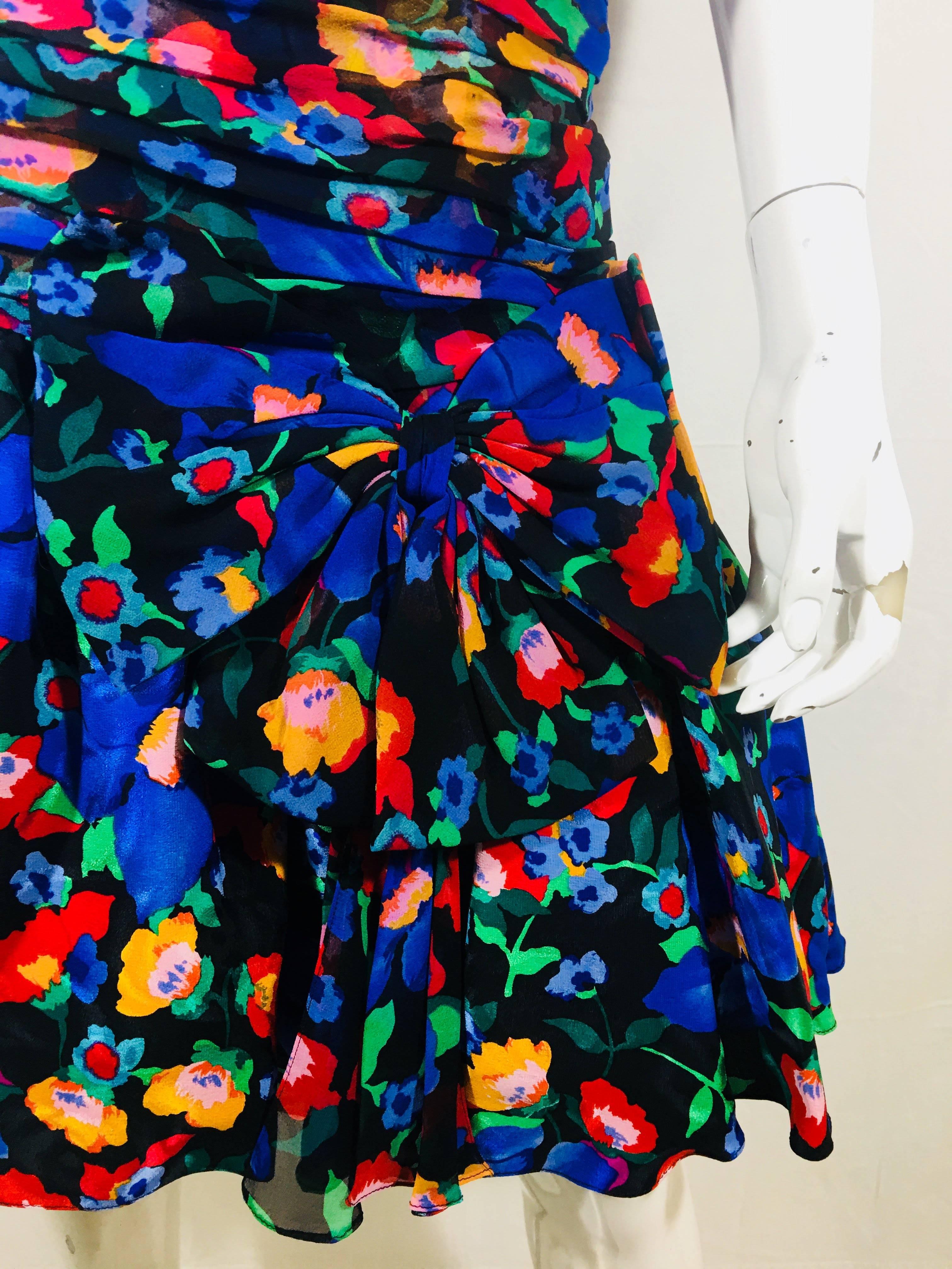 Black Rickie Freeman Floral Dress