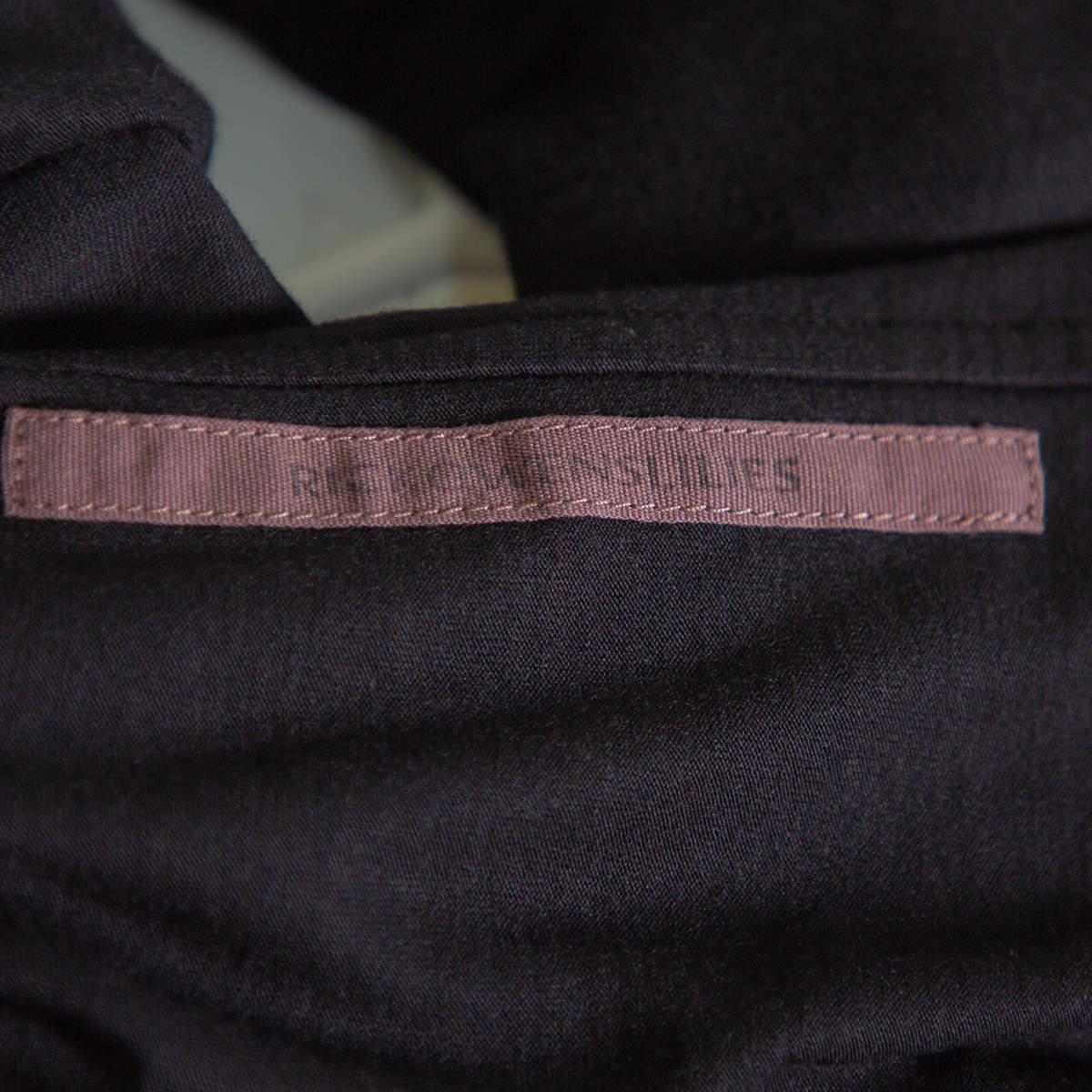 Rickowenslilies Black Knit turtleneck Long Sleeve Mini Dress M For Sale 2