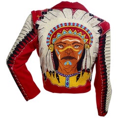 Vintage Rickrageous Native American Embellished Jacket