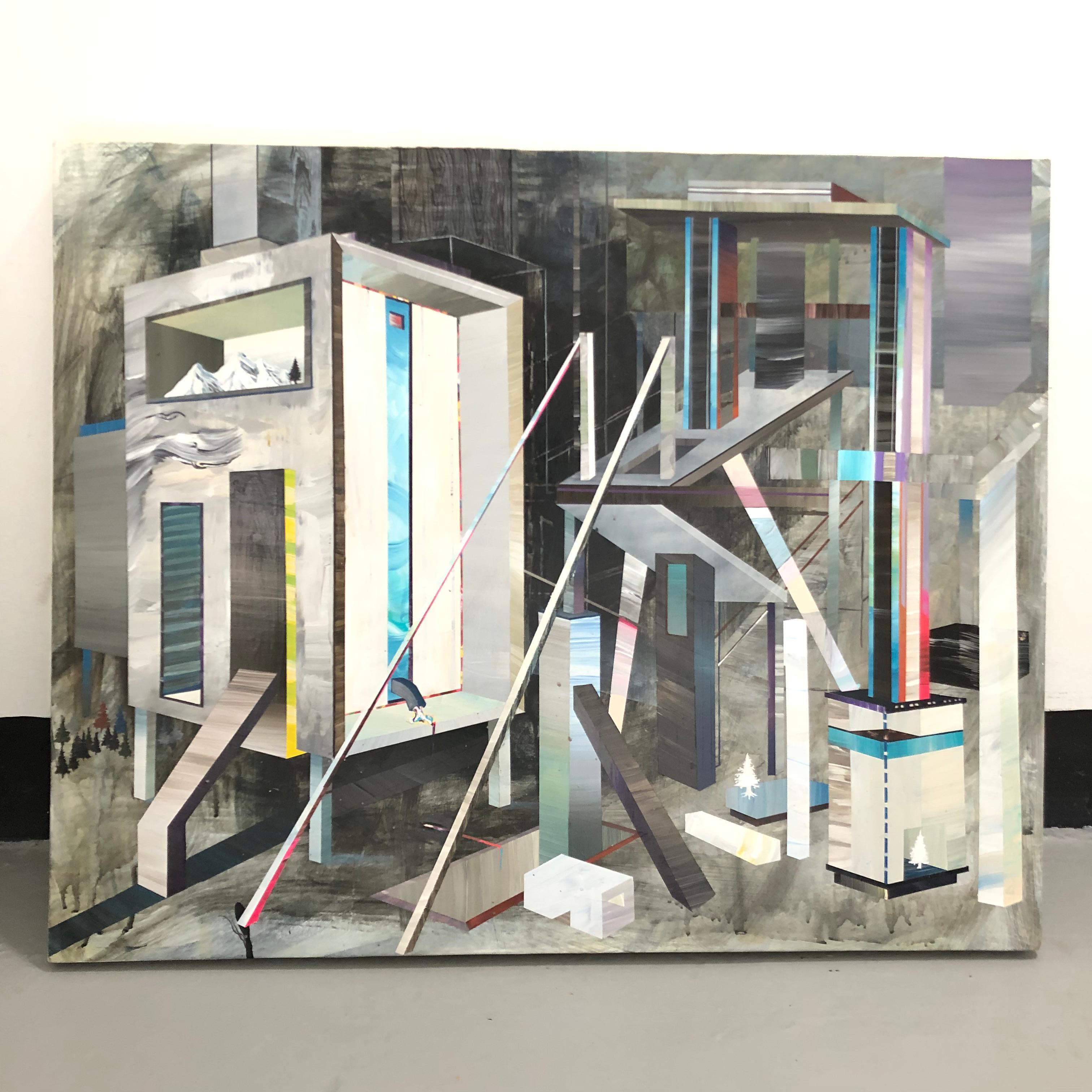 Modern Ricky Allman, ‘Camp’, Collage, Mixed Media on Canvas
