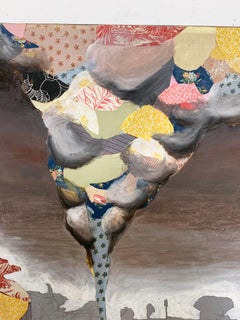 Ricky Allman Mixed-Media Painting Dated 2004, Boston Work