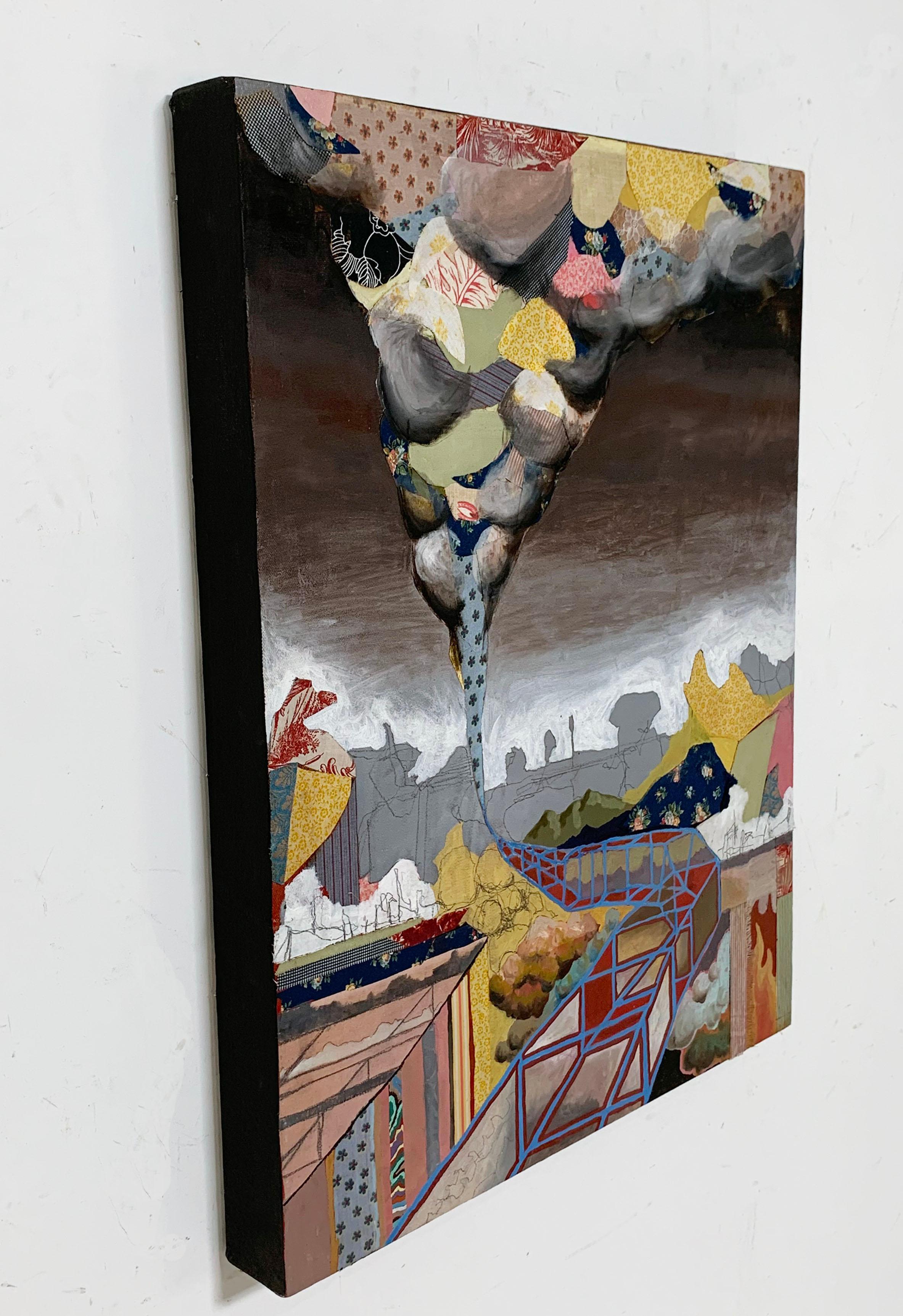 Contemporary Ricky Allman Mixed-Media Painting Dated 2004, Boston Work