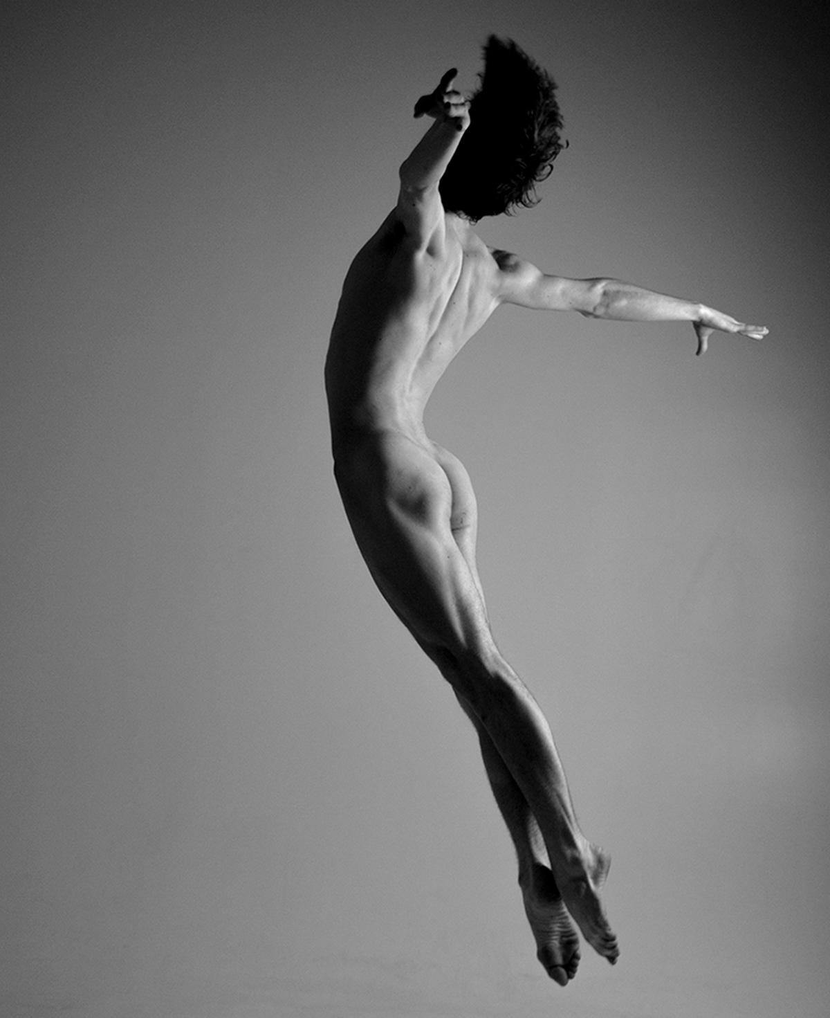 Apertura II. The Bailarín, series. Male Nude dancer Black & White photograph - Photograph by Ricky Cohete