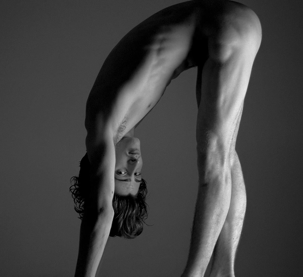 Bailarin I. The Bailarín, series. Male Nude dancer. Black & White photograph - Photograph by Ricky Cohete