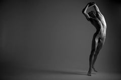 Bailarín II. The Bailarín, series. Male Nude dancer. Black & White photograph