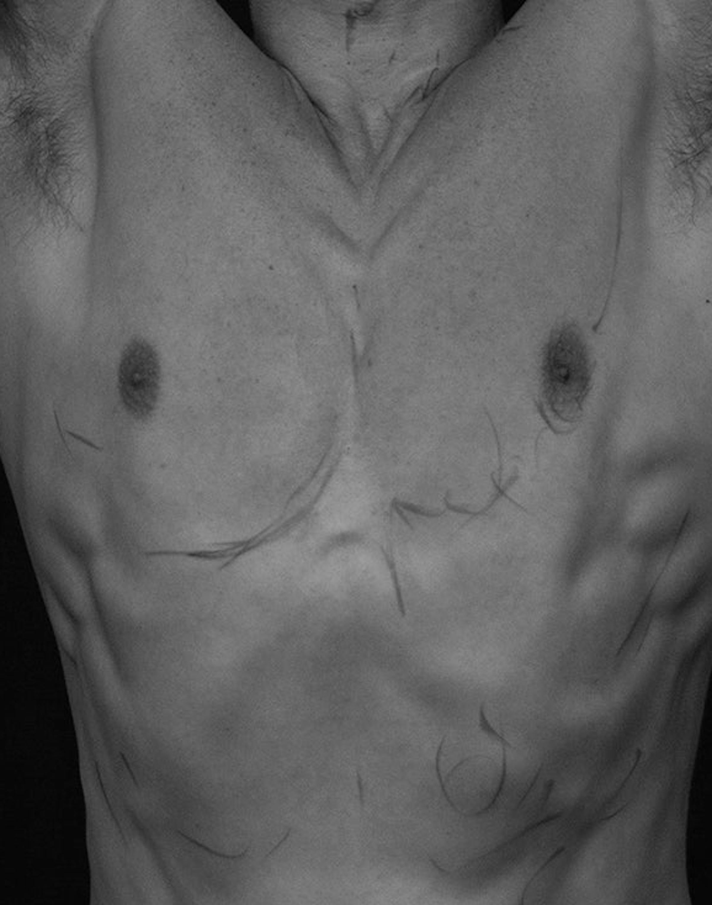 Körper, Nackt. Limitierte Auflage einer Schwarz-Weiß-Fotografie – Photograph von Ricky Cohete