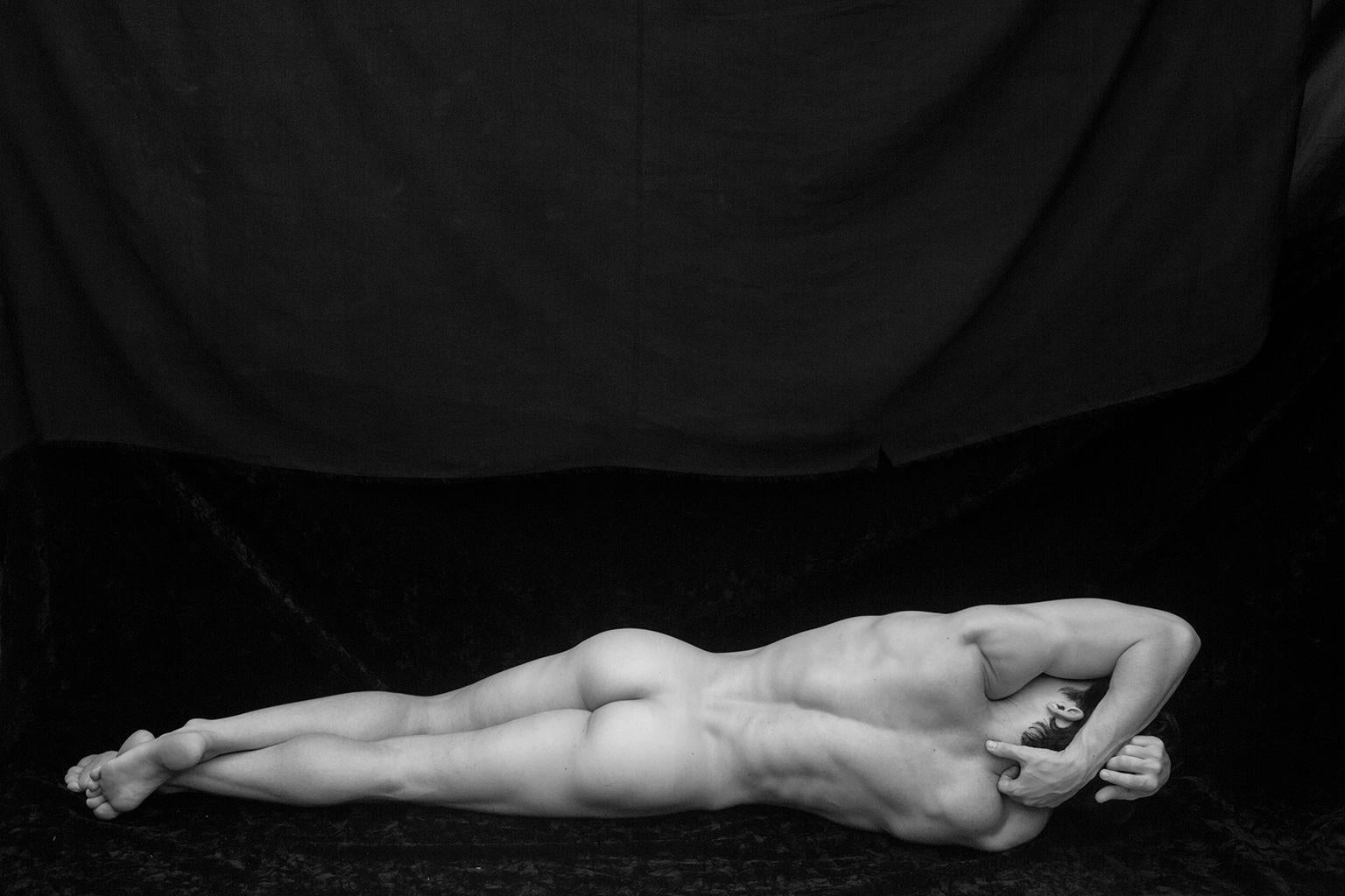 Ricky Cohete Nude Photograph - Centre Line,  Acto Uno, Series. Male Nude Black and White Photograph