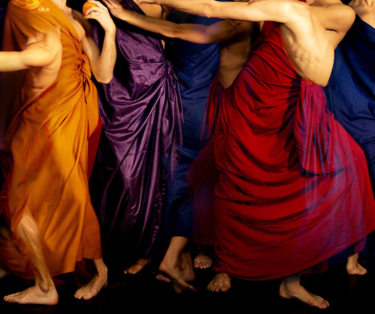 Cuatro. From The series danza de las naranjas. Figurative color photograph - Black Color Photograph by Ricky Cohete