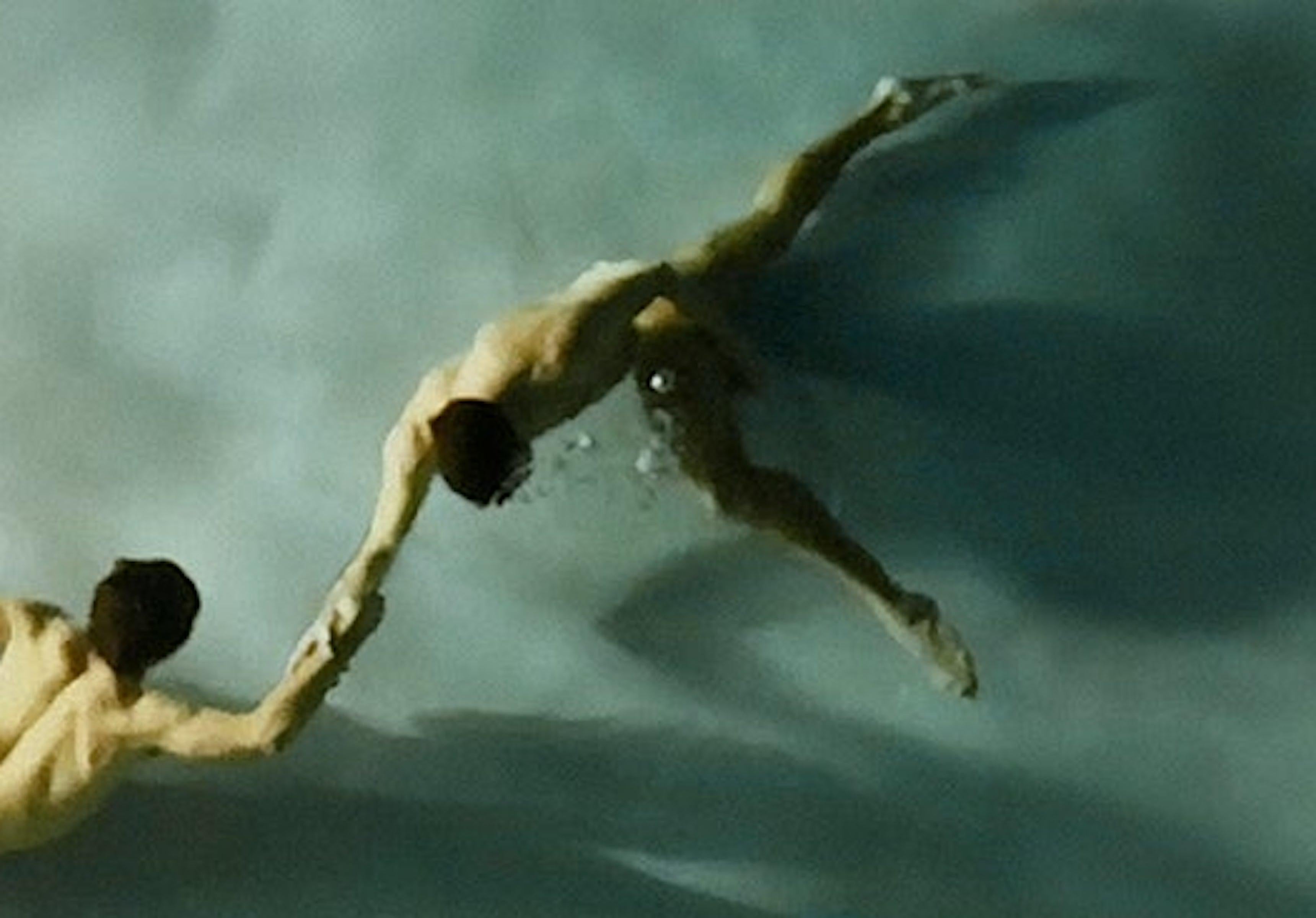 Entzündet, Nacktbilder. Die Serie „Alignment“. Farbfotografie in limitierter Auflage (Grau), Nude Photograph, von Ricky Cohete