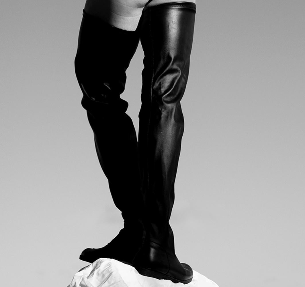 Long Boots. Black and White Limited Edition Photograph For Sale 2
