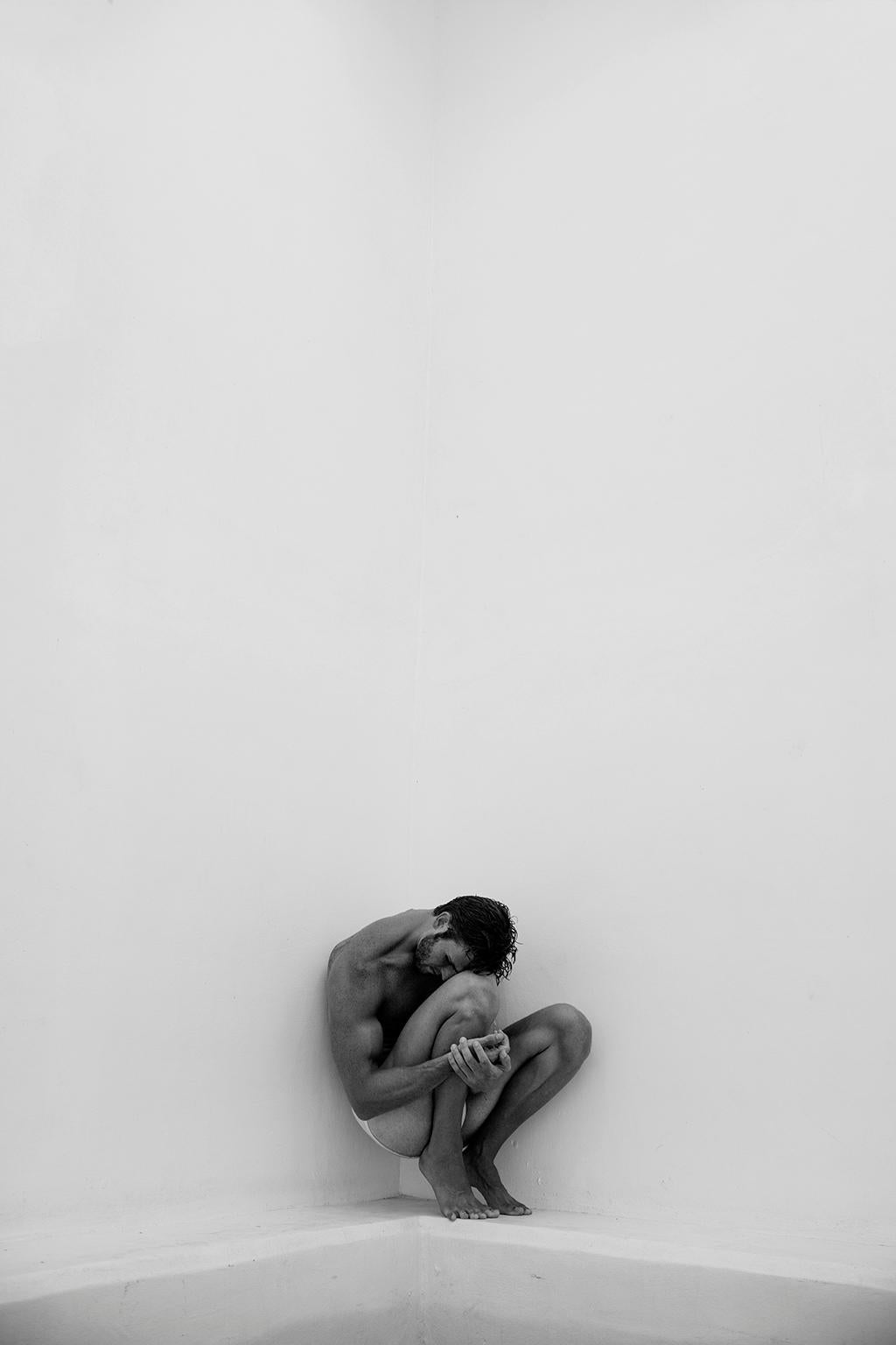 Ricky Cohete Nude Photograph - Man Curve, One.  Figurative Limited Edition Black and White Photograph