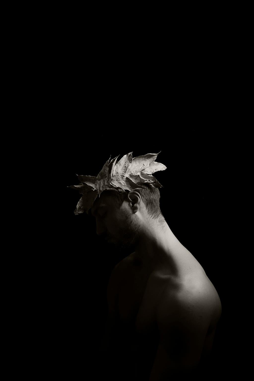 Ricky Cohete Black and White Photograph - Man with Crown. Two, Black and & White Portrait Limited Edition Photograph