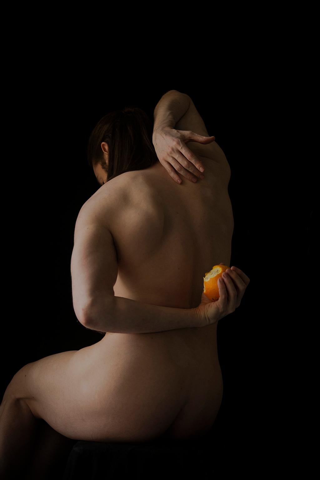 Ricky Cohete Nude Photograph - Orange. Figurative Limited Edition Color Photograph